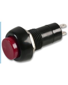 MULTICOMP PRO MCPS25B-3Pushbutton Switch, 12 mm, SPST, (On)-Off, Round Raised, Red