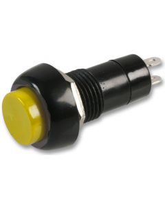 MULTICOMP PRO MCPS25B-5Pushbutton Switch, 12 mm, SPST, (On)-Off, Round Raised, Yellow