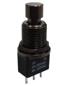 MULTICOMP PRO MP-PB10-AAA2QE-4Pushbutton Switch, 11.9 mm, SPDT, On-On, Round Plunger, Black