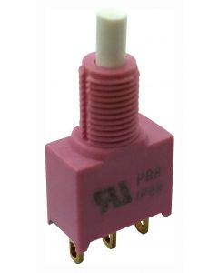 MULTICOMP PRO MP-PB8-AA00A1GE-2Pushbutton Switch, SPDT, On-(Off), Round Plunger