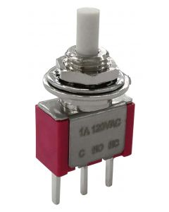 MULTICOMP PRO MP-PB8-AB00A2QE-1Pushbutton Switch, SPDT, On-(Off), Round Plunger