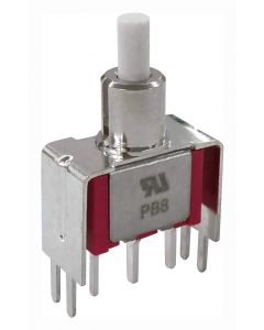 MULTICOMP PRO MP-PB8-AB00B10QE-1Pushbutton Switch, SPDT, On-(Off), Round Plunger