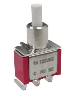 MULTICOMP PRO MP-PB8-AB00B6QE-1Pushbutton Switch, SPDT, On-(Off), Round Plunger