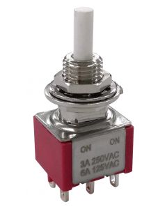 MULTICOMP PRO MP-PB8-BA00A1QE-3Pushbutton Switch, DPDT, On-On, Round Plunger