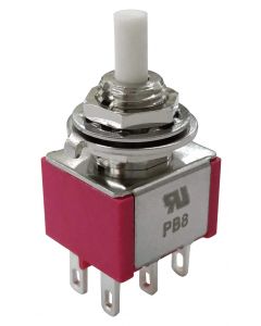 MULTICOMP PRO MP-PB8-BB00A1QE-1Pushbutton Switch, DPDT, On-(Off), Round Plunger