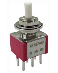 MULTICOMP PRO MP-PB8-BB00A2QE-1Pushbutton Switch, DPDT, On-(Off), Round Plunger