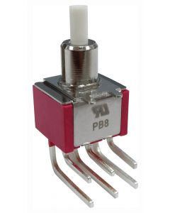 MULTICOMP PRO MP-PB8-BB00B6QE-1Pushbutton Switch, DPDT, On-(Off), Round Plunger