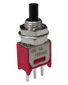 MULTICOMP PRO MP-PB9-AA00BQE-5Pushbutton Switch, SPDT, On-(Off), Round Plunger