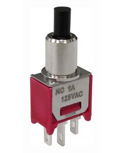 MULTICOMP PRO MP-PB9-AB00AQE-5Pushbutton Switch, SPDT, On-(Off), Round Plunger