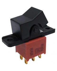 MULTICOMP PRO MP-R2-4B-A-5-11Rocker Switch, Miniature, IP67, On-On, DPDT, Non Illuminated, Panel Mount, Black