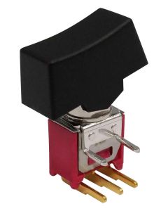 MULTICOMP PRO MP-R3-2B-C-SB5-G-13Rocker Switch, Subminiature, On-On, SPDT, Non Illuminated, Through Hole, Black