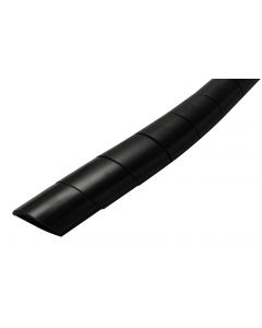 MULTICOMP PRO PP002254Spiral Wrap, UV Resistant, 0.375 ', 9.525 mm, Polyethylene, Black, 100 ft, 30.5 m