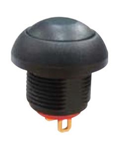 MULTICOMP PRO MPP12-6B2A2SM3CAS05L00Pushbutton Switch, Subminiature, Sealed, 13.6 mm, SPST, Off-(On), Round Domed, Black
