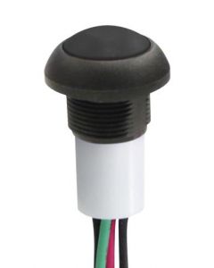 MULTICOMP PRO MPP12-6B202MM1CAS05L00-S001Pushbutton Switch, Subminiature, Sealed, 13.6 mm, SPST, Off-(On), Round Flat, Black