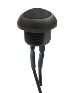 MULTICOMP PRO MPP12-7B202MM1CAS05L00-Y001Pushbutton Switch, Subminiature, Sealed, 13.6 mm, SPST, On-(Off), Round Flat, Black