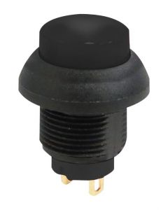 MULTICOMP PRO MPP12-7B2G2SM1CAS05L00Pushbutton Switch, Subminiature, Sealed, 13.6 mm, SPST, On-(Off), Round Raised, Black