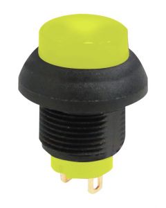 MULTICOMP PRO MPP12-6B2G5SM1CAS05L00Pushbutton Switch, Subminiature, Sealed, 13.6 mm, SPST, Off-(On), Round Raised, Yellow