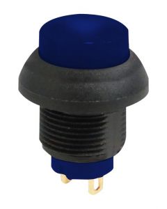 MULTICOMP PRO MPP12-7B2G7SM1CAS05L00Pushbutton Switch, Subminiature, Sealed, 13.6 mm, SPST, On-(Off), Round Raised, Blue