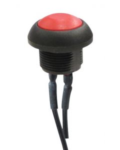 MULTICOMP PRO MPP12-6B203MM1CAS05L06-Y001Pushbutton Switch, Subminiature, Sealed, 13.6 mm, SPST, Off-(On), Round Flat, Red