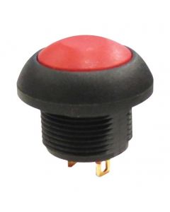 MULTICOMP PRO MPP12-6B203MM1CAS05L00Pushbutton Switch, Subminiature, Sealed, 13.6 mm, SPST, Off-(On), Round Flat, Red