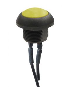 MULTICOMP PRO MPP12-7B205MM1CAS05L00-Y001Pushbutton Switch, Subminiature, Sealed, 13.6 mm, SPST, On-(Off), Round Flat, Yellow