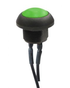 MULTICOMP PRO MPP12-6B206MM1CAS05L05-Y001Pushbutton Switch, Subminiature, Sealed, 13.6 mm, SPST, Off-(On), Round Flat, Green