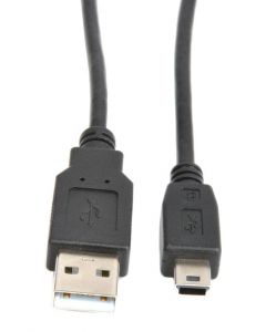 MULTICOMP PRO MP005210USB Cable, Type A Plug to Mini Type B Plug, 3 m, 9.8 ft, USB 2.0, Black