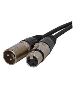 MULTICOMP PRO 555-11903DMX Cable, 3 Pin XLR Male to Female, 4mm Diameter, 15 ft Length