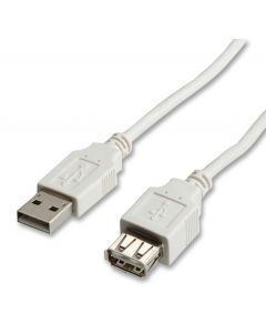 MULTICOMP PRO 11.99.8961USB Cable, Type A Plug to Type A Receptacle, 3 m, 9.8 ft, USB 2.0, White