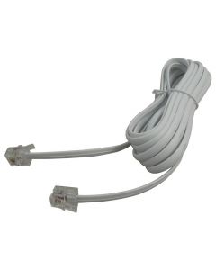 MULTICOMP PRO MP009285Telephone Modular Cable, RJ11 Plug to RJ11 Plug, 9.8 ft, White