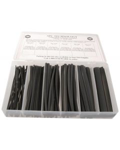 MULTICOMP PRO 2778Heat Shrink Tubing Kit, 102 6' Long Pieces in 5 Sizes, Polyolefin, Black