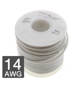 MULTICOMP PRO 24-15909Wire, Hook Up Automotive, PVC, White, 14 AWG, 2.08 mm², 25 ft, 7.62 m