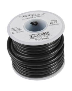 MULTICOMP PRO 24-15840Wire, Hook Up Automotive, PVC, Black, 10 AWG, 5.26 mm², 25 ft, 7.62 m