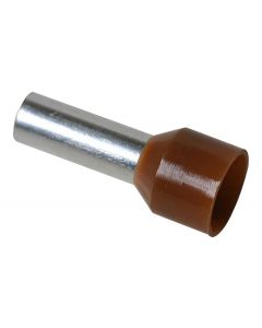 MULTICOMP PRO E25-16-BROWNWire Ferrule, Single Wire, 4 AWG, 25 mm², 16 mm, Brown, E Series