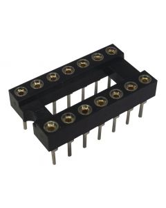 MULTICOMP PRO 2227MC-14-03-F1IC & Component Socket, 14 Contacts, DIP, 2.54 mm, 2227MC, 7.62 mm, Beryllium Copper