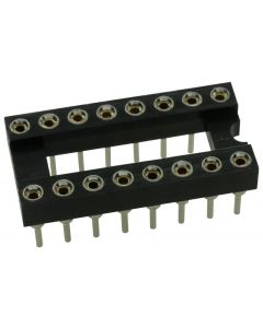 MULTICOMP PRO 2227MC-16-03-09-F1IC & Component Socket, 16 Contacts, DIP Socket, 2.54 mm, 2227MC, 7.62 mm, Beryllium Copper