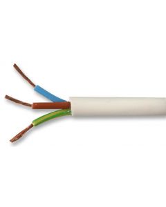 MULTICOMP PRO 2183Y-0.50MMWHT100MMulticonductor Unshielded Cable, Flexible, Oval, 3, 0.5 mm , 16 x 0.2mm, 328 ft, 100 m RoHS Compliant: Yes