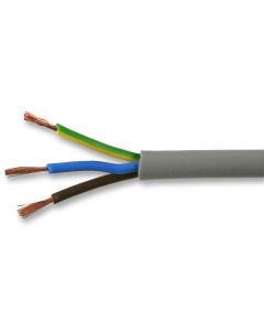 MULTICOMP PRO 2183Y-0.50MMGRY100MMulticore Unscreened Cable, Flexible, Oval, 3 Core, 0.5 mm , 16 x 0.2mm, 328 ft, 100 m RoHS Compliant: Yes
