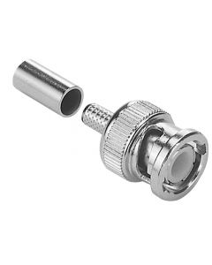 MULTICOMP PRO MP-13-10-4RF / Coaxial Connector, BNC Coaxial, Straight Plug, Crimp, 75 ohm, BT2002, Brass RoHS Compliant: Yes