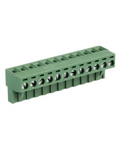 MULTICOMP PRO MC000143Pluggable Terminal Block, 12, 300 V, 16 A, 5 mm, 24 AWG, 12 AWG RoHS Compliant: Yes