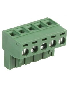 MULTICOMP PRO MC000179Pluggable Terminal Block, 5, 300 V, 16 A, 5.08 mm, 24 AWG, 12 AWG RoHS Compliant: Yes