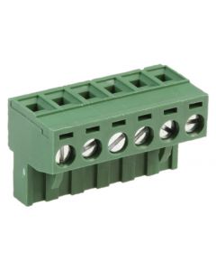 MULTICOMP PRO MC000180Pluggable Terminal Block, 6, 300 V, 16 A, 5.08 mm, 24 AWG, 12 AWG RoHS Compliant: Yes