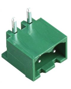 MULTICOMP PRO MC000208Terminal Block Header, 2, 300 V, 16 A, 5.08 mm, Through Hole Right Angle, Header RoHS Compliant: Yes